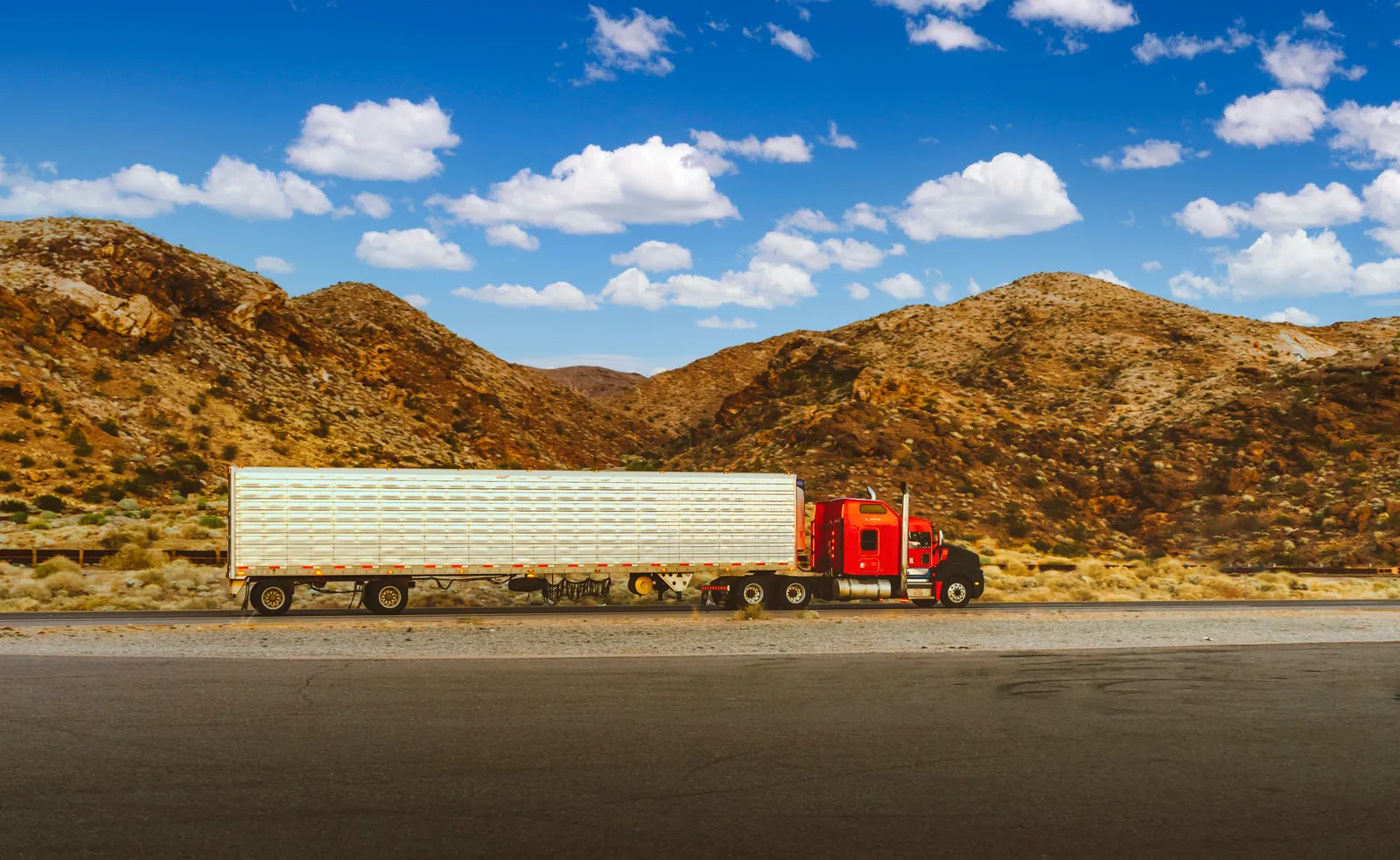 Trucks on the road